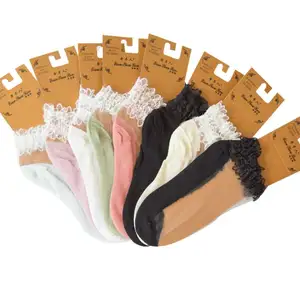 Meias femininas ultra-baratas, venda quente das meias coloridas para mulheres de cristal claro ultrafinas rosa