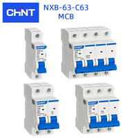 Interruptor Automático Miniatura Chint NXB-63 AC230V 6kA para Sistemas de Distribución de Energía Industrial