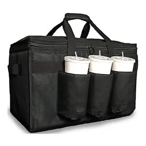 Isolado Food Delivery Bag com Cup Holders Drink Carriers Premium XXL Ótimo para Bebidas Deliveroo