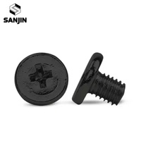 Vis pour ordinateur portable en acier au carbone à tête cylindrique M1.4 M2 M2.5 M3, revêtement en zinc noir, résistant à la corrosion, accessoires de réparation informatique
