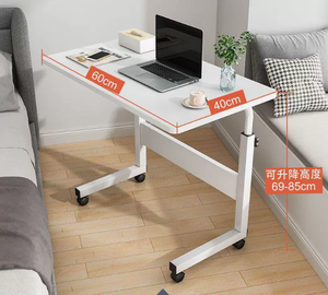 Sinh viên tìm hiểu Trắng Chiều cao có thể điều chỉnh máy tính bàn hàng đầu bằng gỗ hiện đại giá rẻ di chuyển bánh xe máy tính bàn máy tính xách tay đứng để bán - Product Image 2