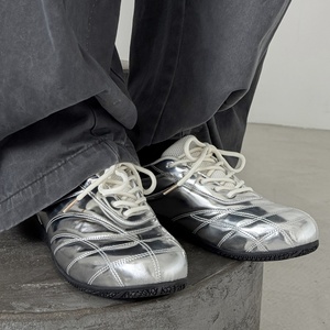 Vendita calda ultimo stile leggero elegante argento <span class=keywords><strong>scarpe</strong></span> da guida sottili Sole <span class=keywords><strong>scarpe</strong></span> da ginnastica traspiranti moda <span class=keywords><strong>uomo</strong></span> <span class=keywords><strong>scarpe</strong></span> da ginnastica - Product Image 3