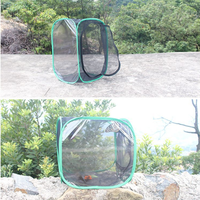 Cage d'habitat souple pour reptiles, insectes et papillons, à motif uni, respirante, avec fermeture éclair, pour la libération des papillons