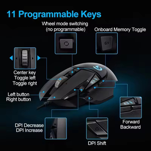 Ratón para Juegos <span class=keywords><strong>Logitech</strong></span> <span class=keywords><strong>G502</strong></span> Hero <span class=keywords><strong>Lightspeed</strong></span> Original de Alto Rendimiento, Negro, 25600 dpi, Ratón para Juegos con Cable para PC - Product Image 6