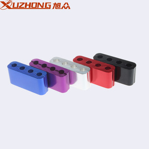 Séparateur de fils de bougies Xuzhong 56mm x 25mm x 16mm en aluminium à quatre trous pour modification automobile - Product Image 2