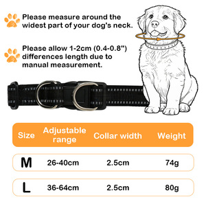 <span class=keywords><strong>Collar</strong></span> Luminoso para Perro de 2 Tamaños, Ajustable y Recargable, <span class=keywords><strong>Collar</strong></span> Reflectante para Perros, Antipérdida Nocturna, Productos para Perros - Product Image 2