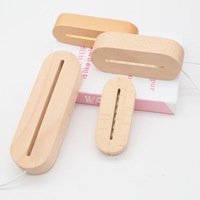 Supports de lampe de table LED en bois, supports de lampe LED conçus pour une utilisation avec prise électrique, lampes de nuit rectangulaires en bois, support LOGO, décoration de chambre à coucher