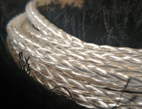 Câbles de haut-parleur en argent pur de haute qualité 2 cœurs 4 cœurs 8 cœurs 4N Câbles de haut-parleur en argent pur 4 fils tressés chaque brin de 20 awg
