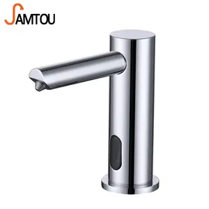 SAMTOU pirinç banyo sensörü musluklar otomatik dokunun tek soğuk lavabo musluk sensörü ile eller serbest banyo siyah banyo dokunun