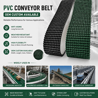 Bande transporteuse en PVC industrielle anti-âge, résistante aux intempéries, haute flexibilité, motif personnalisé