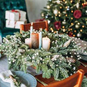 Tiges de Noël en perles, brindilles de pin pour couronnes et guirlandes de Noël, artisanat et décoration intérieure - Product Image 5