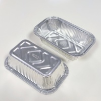 136*85*36mm 250ml jetable alimentaire four emballage sûr feuille d'aluminium conteneur plateau feuille d'aluminium gâteau cuisson modèle