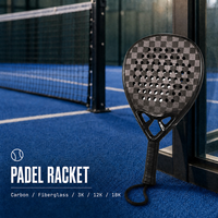 Raquette de padel en carbone 3K 12K 18K, noyau EVA 360g, contrôle et puissance, face en fibre de verre pour entraînement et matchs en club