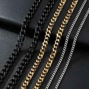 Mạ Vàng Thép Không Gỉ Chuỗi Vòng Cổ 3.5Mm 5Mm 7Mm 9Mm 11Mm 13Mm 15Mm Hip-Hop Cuba Thép Không Gỉ Vòng Cổ - Product Image 5