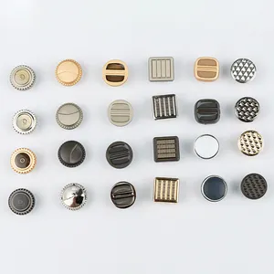 OEM-accesorios decorativos de tela de diseño de kurta, botones personalizados de aleación de Zinc, botón de prensa de logotipo, fabricantes de botones a presión de metal