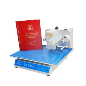 LY 500A Digital Flatbed Hot Stamping Machine 220V 110V for Leather PVC Plastic Color Business Card Printing with Roll Foil Tapes