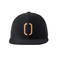 Gorra de Béisbol Negra de Algodón con Visera Plana, Correa Ajustable y Logotipo Bordado, Estilo Dad Hat para Streetwear
