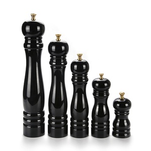 Juego de Molinillos Retro de Madera <span class=keywords><strong>y</strong></span> Aluminio para <span class=keywords><strong>Pimienta</strong></span> <span class=keywords><strong>Negra</strong></span> <span class=keywords><strong>y</strong></span> Sal, Estilo Retro - Product Image 4