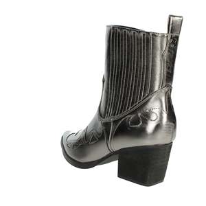 Bottines pour femmes, talon anthracite, SABF241001, style cowgirl, bout pointu - Product Image 2