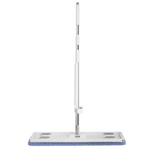 Serpillère plate en microfibre rectangulaire avec fixation auto-agrippante, essorage par poussée et traction, pour nettoyage domestique, utilisation humide et sèche, 800g JS D42 - Product Image 1