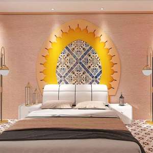 3D วอลเปเปอร์ชนเผ่าพื้นเมืองไทยแบบสร้างสรรค์สไตล์ร้านอาหารร้านเสื้อผ้าวอลล์เปเปอร์พื้นหลังห้องนอนโยคะอินเดีย - Product Image 4