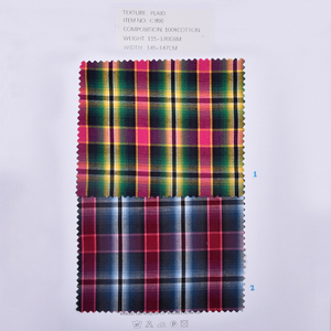 Tissus en coton à carreaux de qualité supérieure, prix bas, vente en gros directe d'usine pour chemises - Product Image 1