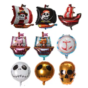 Balon Foil Corsair Balon Bajak Laut Keluaran Baru 2022 untuk Dekorasi Pesta Halloween dan Hari Kematian