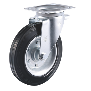 VIMA ağır tekerlek ve tekerlek 6.5 8 10 inç kauçuk ve demir tezgah caster yüksek kaliteli sabit plaka <span class=keywords><strong>castor</strong></span> çöp kutusu caster - Product Image 2