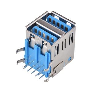 وصلة زاوية منحنية مزدوجة الطبقات <span class=keywords><strong>2</strong></span> × 1, وصلة شحن USB 3.0 أنثى ، موصلات شحن USB 3.0 مقبس - Product Image 2