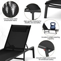 Chaise longue de patio imperméable, chaise longue de jardin, lit de soleil en métal, lit de jour extérieur, lit de plage pliable, chaise longue de balcon