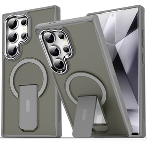 Từ tính chống sốc Matte da-cảm thấy chống-mùa thu điện thoại chủ đứng bảo vệ Bìa trường hợp Đối với Samsung S25 S24 23 cạnh siêu cộng với - Product Image 6