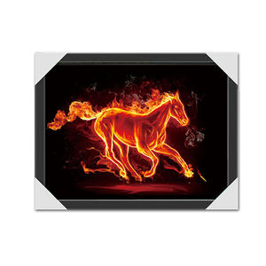 ホームデコレーション動物ポスター<span class=keywords><strong>3D</strong></span>フレーム馬のデザインとレンズ写真 - Product Image 5
