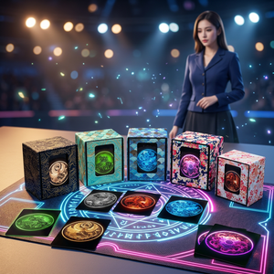 กล่องเก็บการ์ดเกม TCG แบบแม่เหล็ก พร้อมช่องโชว์การ์ด Commander จุการ์ดแบบใส่ซองได้มากกว่า 100 ใบ รุ่น Star Mage ทำจากหนัง PU - Product Image 6