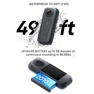 Insta360 X4 <span class=keywords><strong>Air</strong></span> <span class=keywords><strong>Action</strong></span> Caméra 2010mAh Batterie 8K30fps Vidéo 10M Étanche FlowState Stabilisation Insta 360 X4 Caméra en Stock - Product Image 3