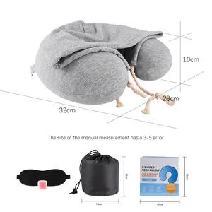 U-shaped Pillow For Travel Eco-Friendly Memory Foam Travel Neck Pillow Comfortable For Plane Breathable Office Flight Pillow