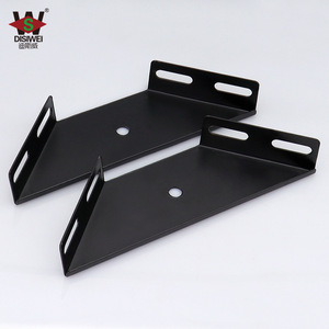 Supports d'angle de lit Disiwei noirs, en métal épaissi, pour la fixation de cadre de lit, connecteurs en fer triangulaires. - Product Image 1