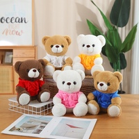 Ours en peluche certifié en usine sweat à capuche personnalisé OEM chemises de sublimation vierge Super doux en peluche PP coton rempli jouets cadeaux