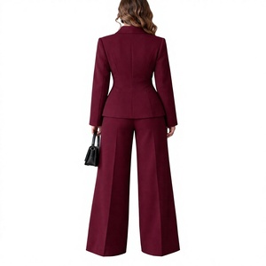 Blazer de Oficina para Mujer - Diseño 2026, Blazer de Oficina Color Borgoña con Trajes Completos para Mujer, 100% de la Mejor Calidad - Product Image 2