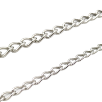 Chaîne de suspension en acier inoxydable robuste, chaîne courte torsadée à maillons de chien, chaîne soudée à haute résistance pour levage et suspension