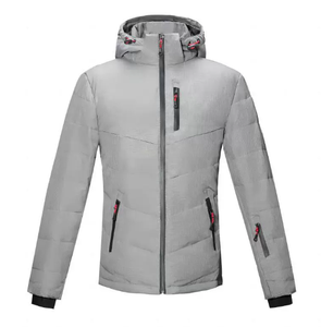 Chaqueta de Invierno con Capucha para Hombre, con Relleno de Algodón, Cierre Frontal, Bolsillos, Impermeable, Transpirable, Cálida para el Invierno - Product Image 6