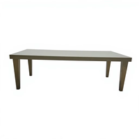 Table de mariage rectangulaire en acier inoxydable de haute qualité, idéale pour les mariages en plein air dans les hôtels