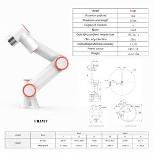 Robot Colaborativo FR3 de 6 Ejes para Soldadura, Equipo Industrial Automatizado, Carga de 1KG-5KG - Product Image 3