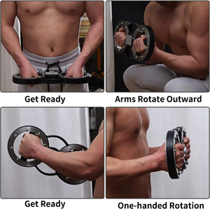 Produit phare : Nouveau design d'entraîneur de force pour poignets et bras en acier au carbone haut de gamme, 8LB/10LB/12LB, pour fitness et salle de sport - Product Image 3