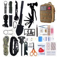 Kit de survie multifonctionnel pour le camping, équipement d'urgence pour la nature sauvage, ensemble d'outils, allume-feu, boussole, sifflet, trousse de sauvetage, modèle