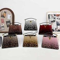 Cuir synthétique imitation rexine à imprimé léopard coloré pour la décoration de sacs