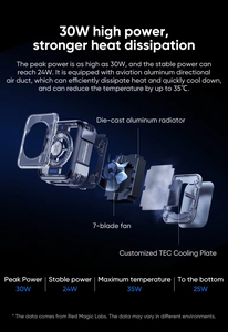 Enfriador Nubia RedMagic 5, Enfriador Magnético Ice FunCooler de 30W, Disipación de Calor por Semiconductor, Radiador para Juegos para RedMagic, Xiaomi, iPhone - Product Image 3