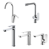Robinet de cuisine monotrou à noyau en zinc + laiton avec mitigeur de cuisine à canalisation d'eau pure