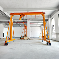 Mini-grue portative 1 2 3 5 tonnes avec palan électrique, moteur et commande au sol/à distance pour usage en construction