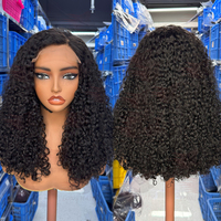 Perruque Pixie Bouclée à 300% de Densité en Cheveux Humains, Perruques Frontales en Dentelle Sans Colle, Boucles Pixie 100% Cheveux Humains, Perruques Frontales en Dentelle 13x4