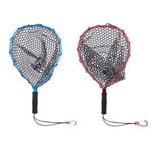 Fishing <strong>Net</strong> <strong>Mesh</strong> Handle Landing <strong>Net</strong> Trout Catch <strong>Net</strong> Network Lanyard Rope Outdoor Fishing Aluminum Tackle Equipment - Product Image 1